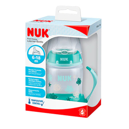 Vaso de entrenamiento Nuk verde de 6 a 18 meses - Tortuguita Baby Store