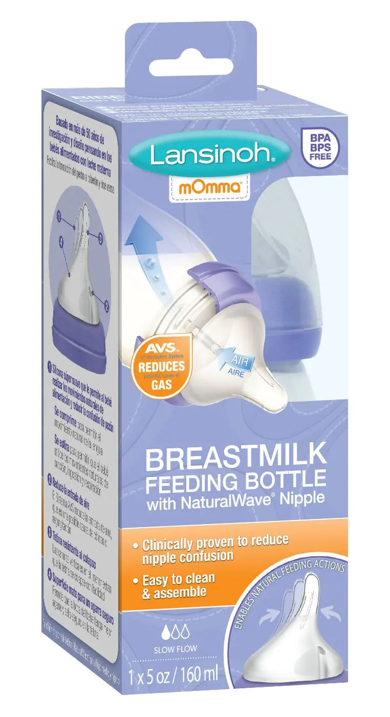 Biberón para Leche Materna con Tetina NaturalWave® 4 onzas Lansinoh