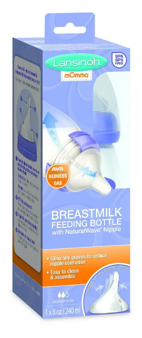 Biberón para Leche Materna con Tetina NaturalWave® 8 onzas Lansinoh