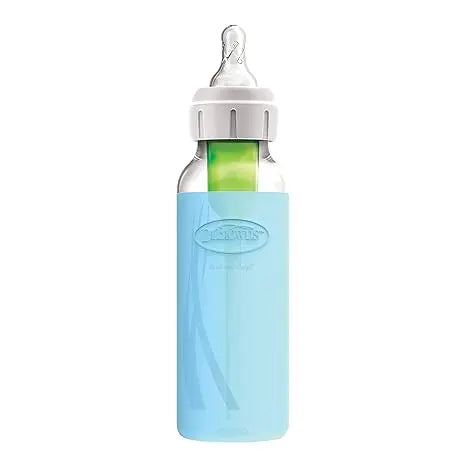 Funda protectora para biberones de vidrio boca estrecha 8 onzas Azul Light Dr. brown's Dr. Brown's