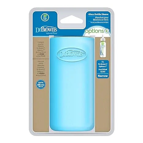 Funda protectora para biberones de vidrio boca estrecha 8 onzas Azul Light Dr. brown's Dr. Brown's
