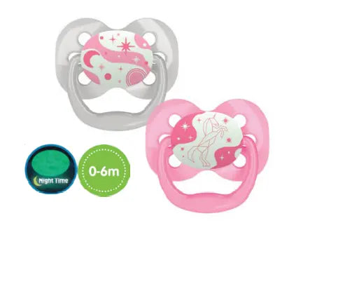 Pack de Chupones x 2 unid. Advantage Rosa de 0 a 6 meses que brilla en la oscuridad - Dr. Brown's Dr. Brown's