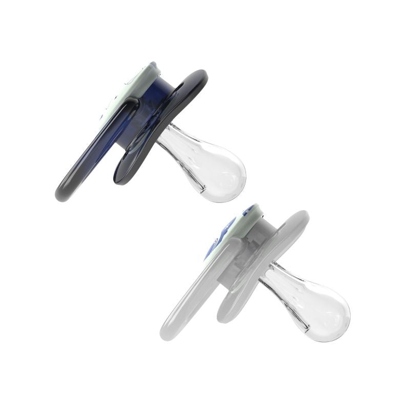 Pack de Chupones x 2 unid. Advantage Azul de 0 a 6 meses que brilla en la oscuridad - Dr. Brown's - Tortuguita Baby Store