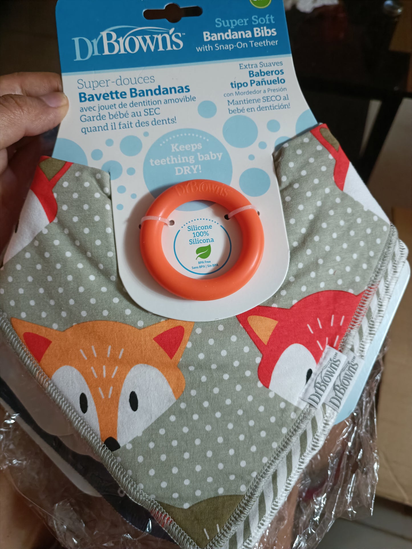 Set x 2 Baberos Bandana con Mordedor de Aprendizaje Espiga Dr. Brown's