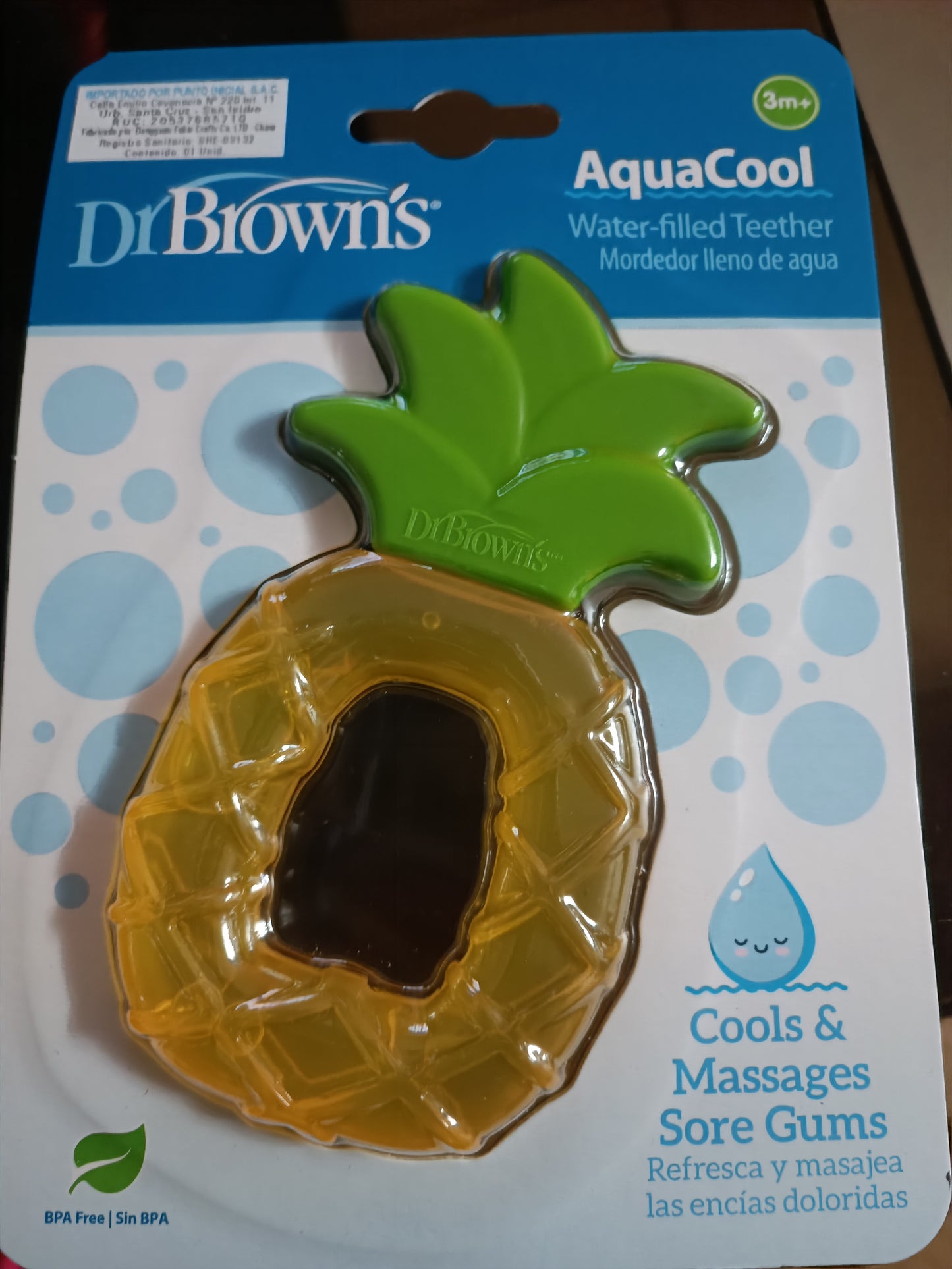 Mordedor de agua forma Piña Dr. Brown's - Tortuguita Baby Store