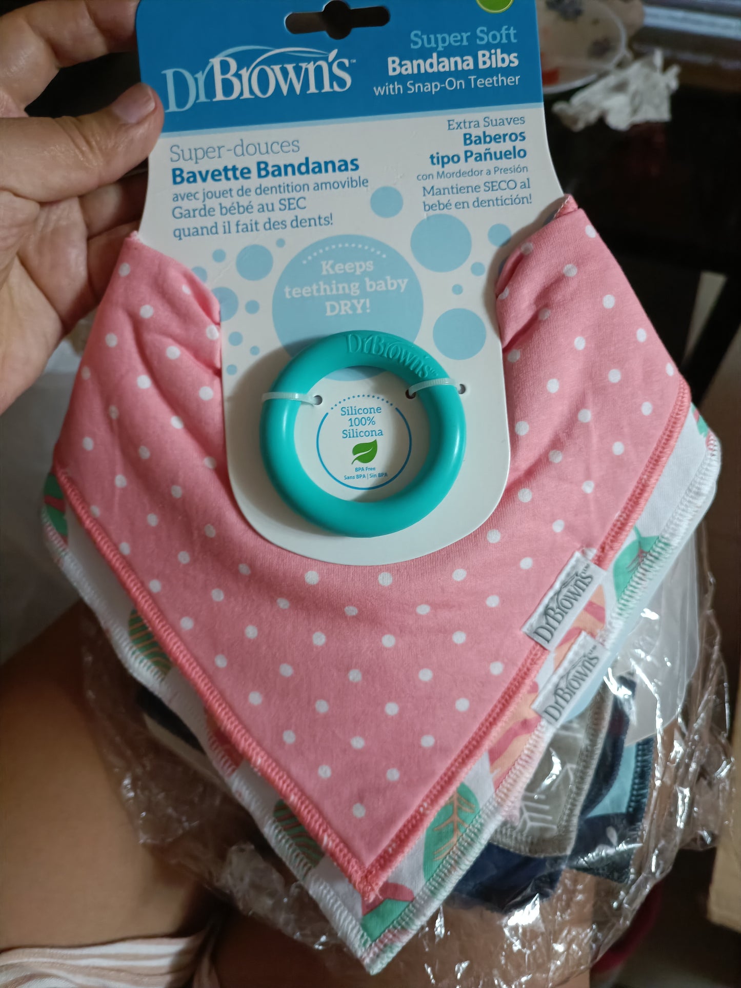 Set x 2 Baberos Bandana con Mordedor de Aprendizaje Espiga Dr. Brown's