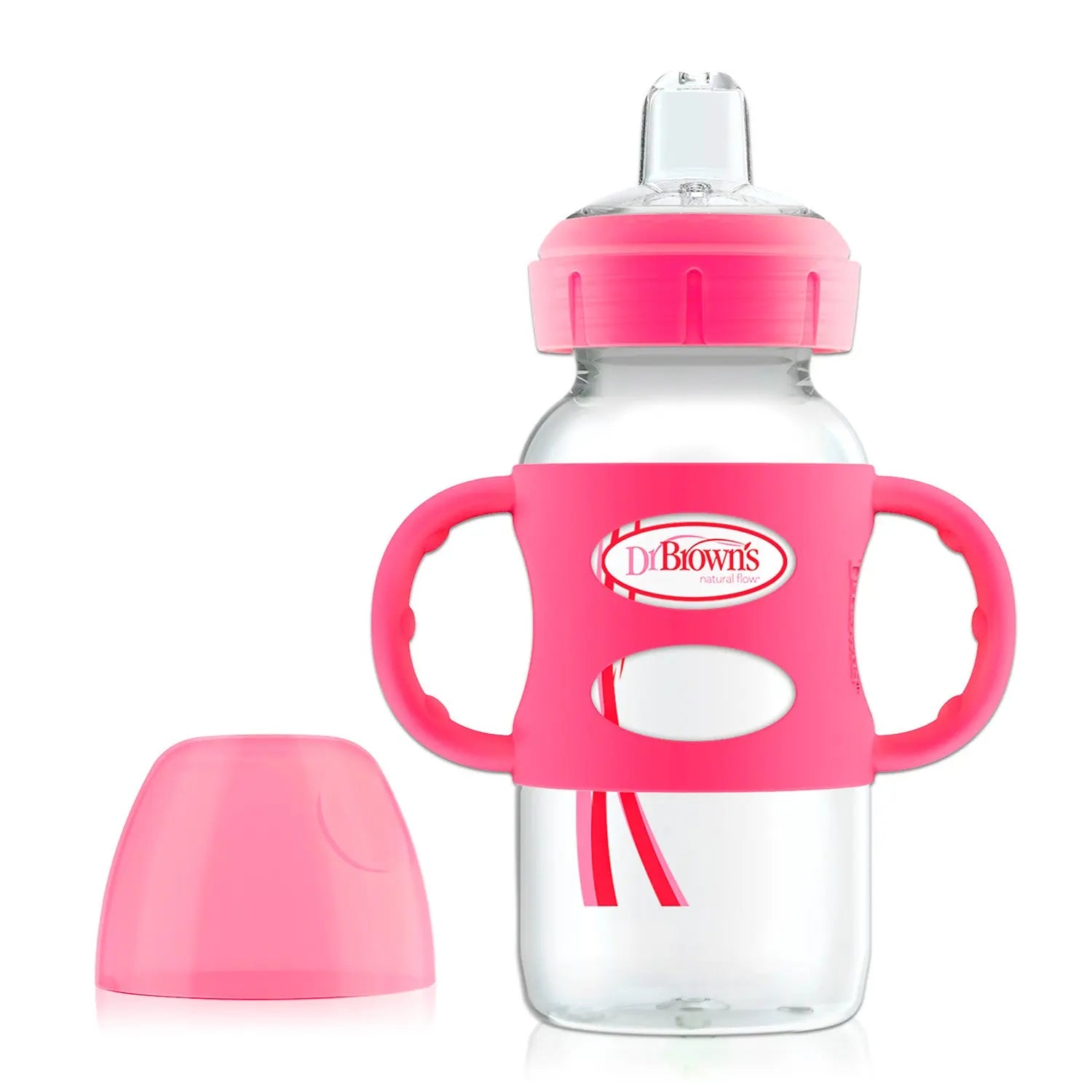 Biberón para Bebés en Transición con Asas Options B/Ancha 9oz/270ml Rosa Dr. Brown´s Dr. Brown's