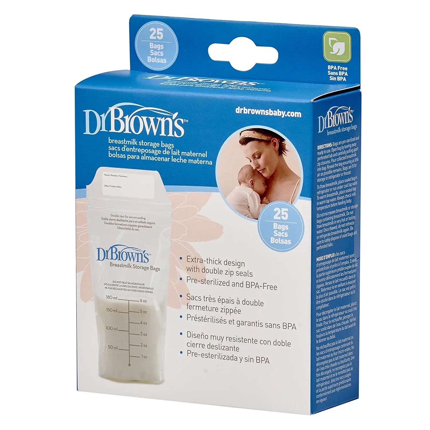 Bolsas para almacenar leche materna x 50 unid. Dr. Brown's Dr. Brown's