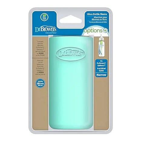 Funda protectora para biberones de vidrio boca estrecha 8 onzas Menta Light Dr. brown's Dr. Brown's