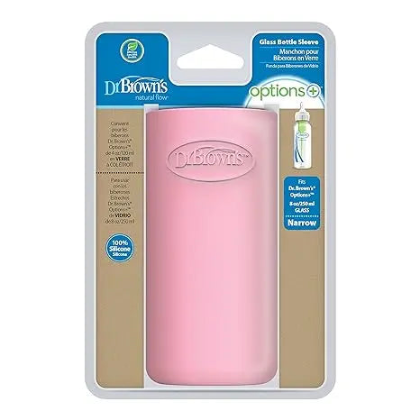 Funda protectora para biberones de vidrio boca estrecha 8 onzas Rosa Light Dr. brown's Dr. Brown's