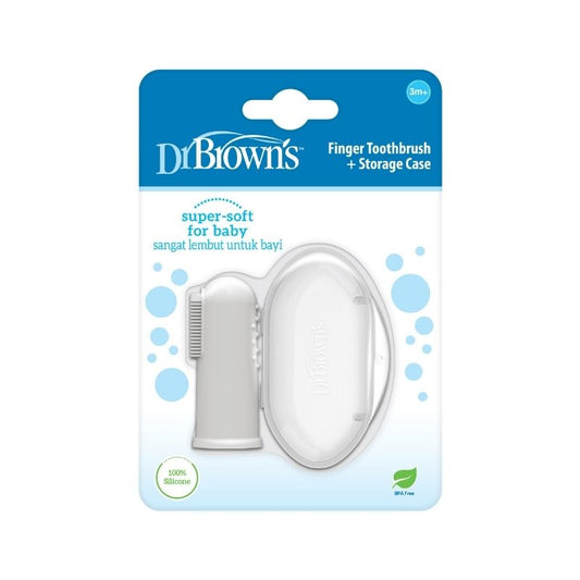 Cepillo dental dedal de +3 meses Gris - Dr. Brown's