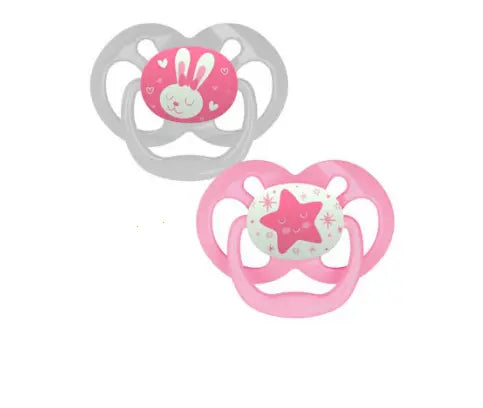 Pack de Chupones x 2 unid. Advantage Rosa de 6 a 18 meses que brilla en la oscuridad - Dr. Brown's Dr. Brown's