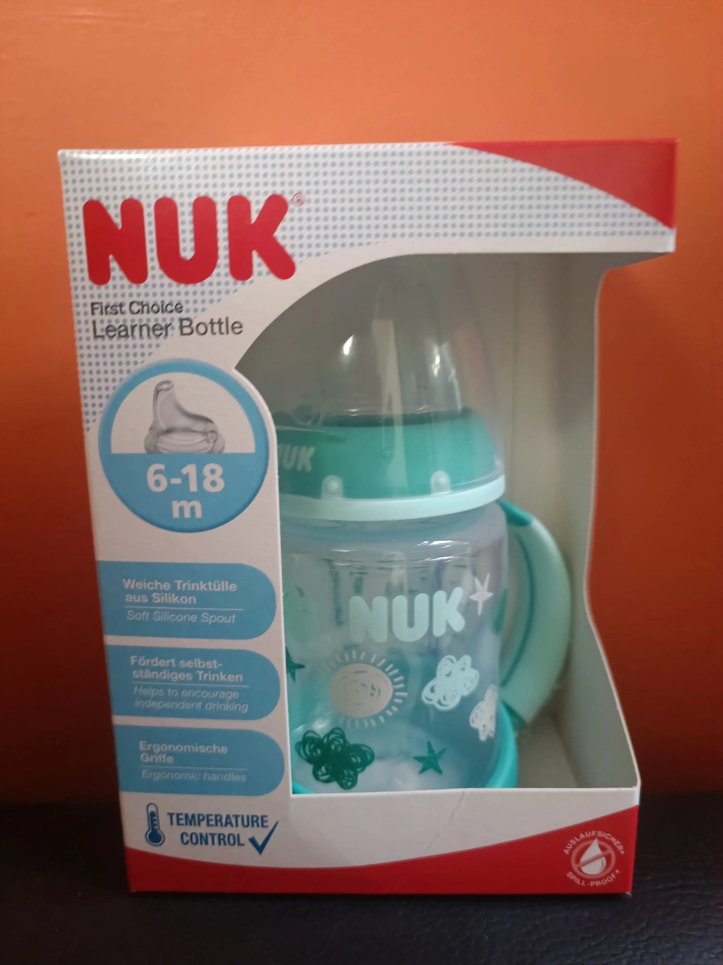 Vaso de entrenamiento Nuk verde de 6 a 18 meses Tortuguita Baby Store