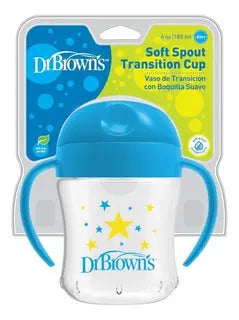 Vaso de transición Antiderrame con boquilla suave Celeste de 180 ml / 6 onz - Dr. Brown's Dr. Brown's