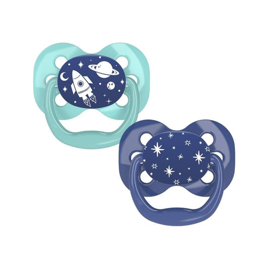 Pack de Chupones x 2 unid. Advantage Cohete Azul de 0 a 6 meses - Dr. Brown's - Tortuguita Baby Store