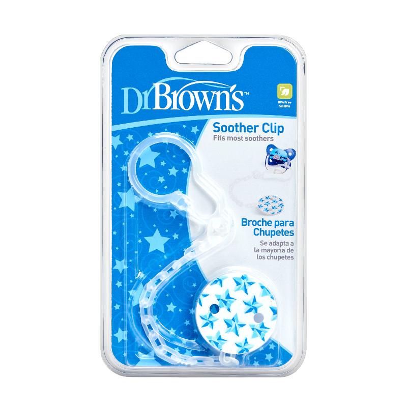 Sujetador para chupones de plástico Azul - Dr. Brown's
