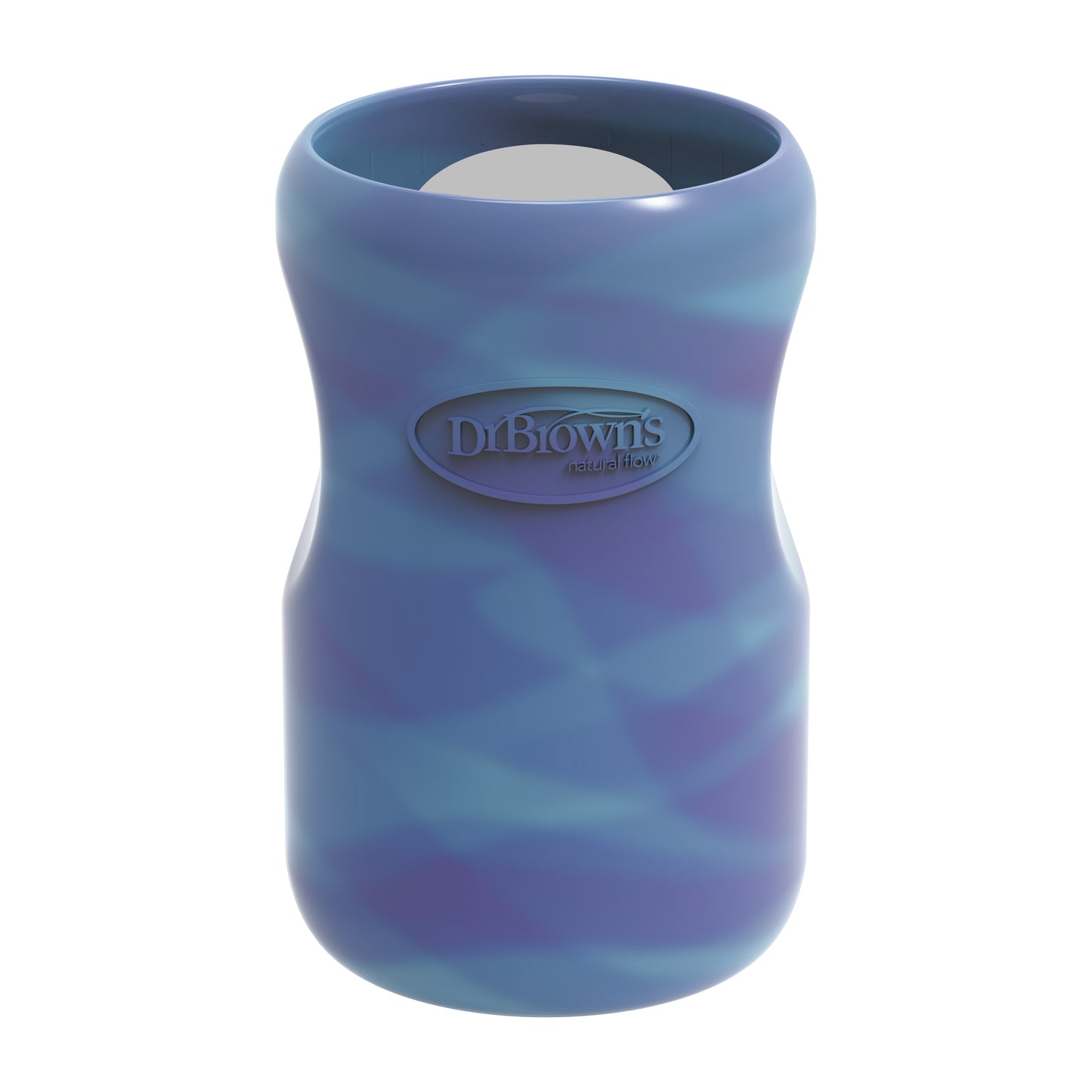 Funda protectora para biberones de vidrio boca ancha 9 onzas Azul que brilla en la oscuridad Dr. brown's